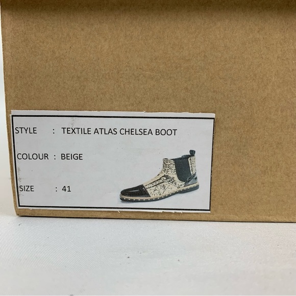 Free People Textile Atlas Chelsea Boot Beige Black Boho Festival Country - Picture 8 of 8